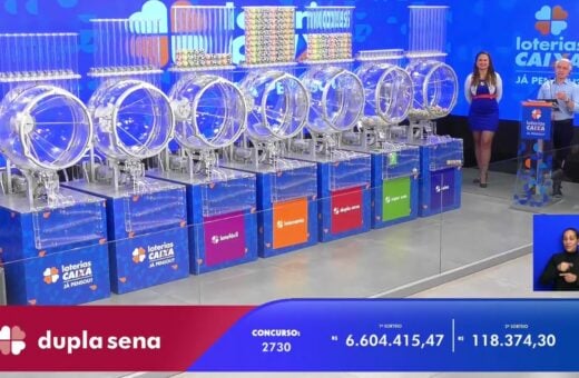 Dupla Sena 2730: sem vencedor, prêmio acumula para R$ 7 milhões. Foto: Reprodução Canal Youtube Caixa