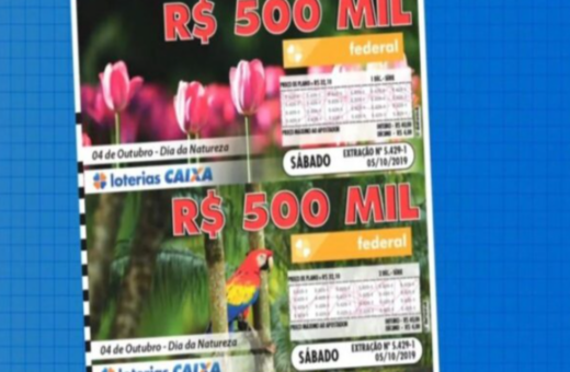 Loteria Federal de hoje, quarta-feira (02/10), concurso 5905; prêmio chega a R$ 500 mil Foto: Banco de Imagens Portal Norte