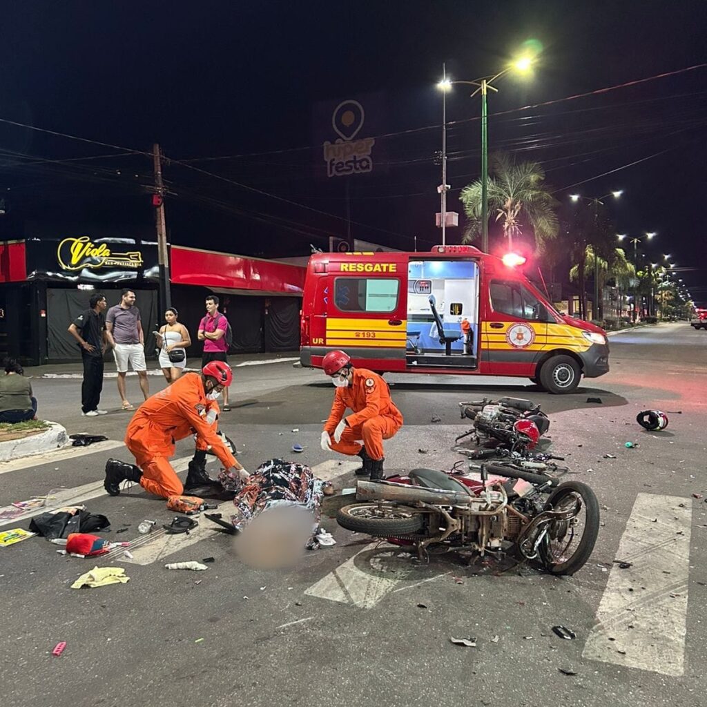 Adolescente de 14 anos morreu com a colisão entre as motocicletas - Foto: Ascom/Bombeiros