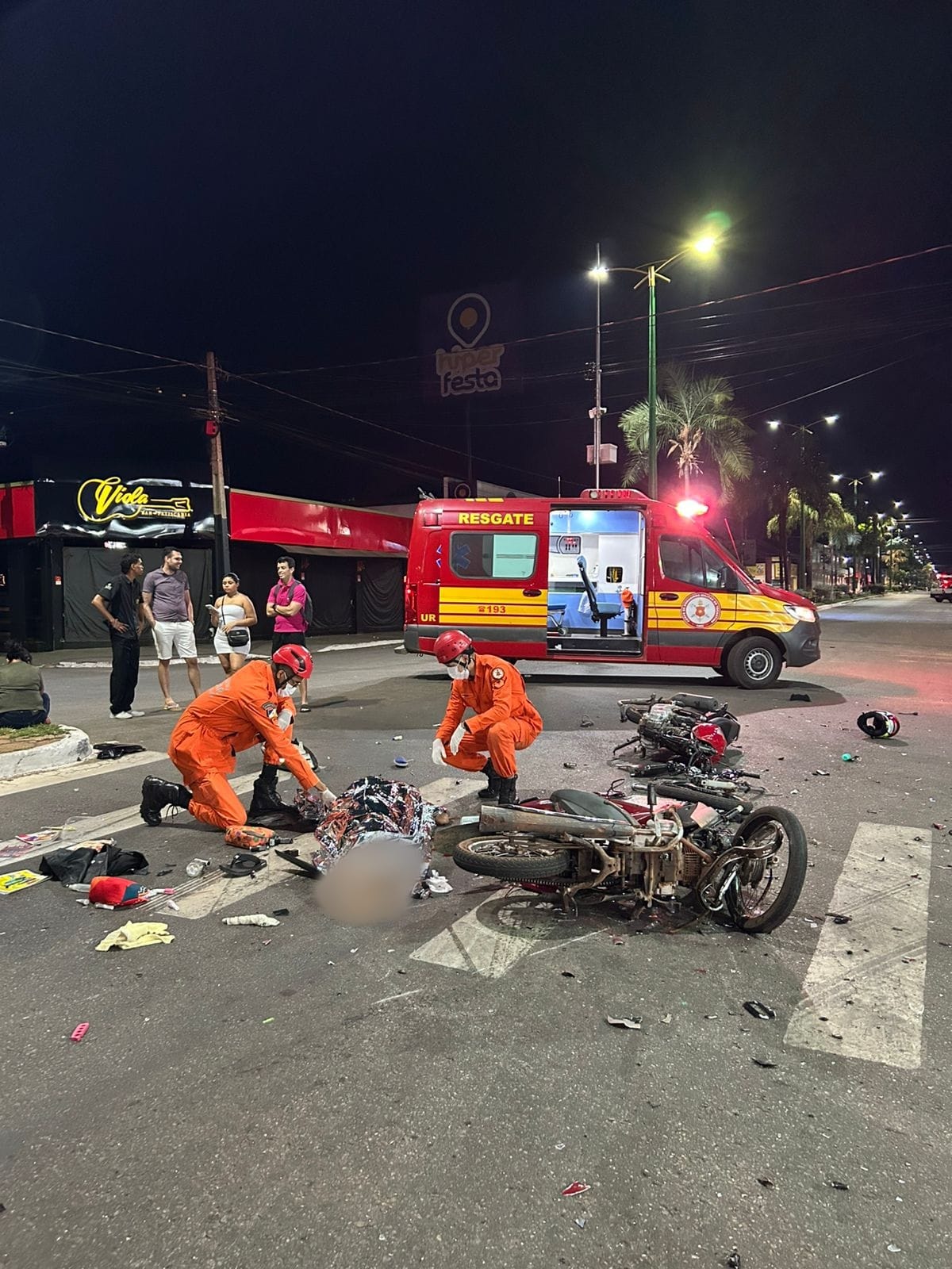 Adolescente de 14 anos morreu com a colisão entre as motocicletas - Foto: Ascom/Bombeiros