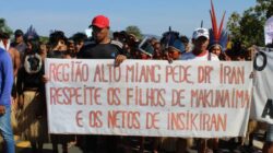 Indígenas realizam protesto na BR-174 contra o marco temporal. Foto: ASCOM/CIR