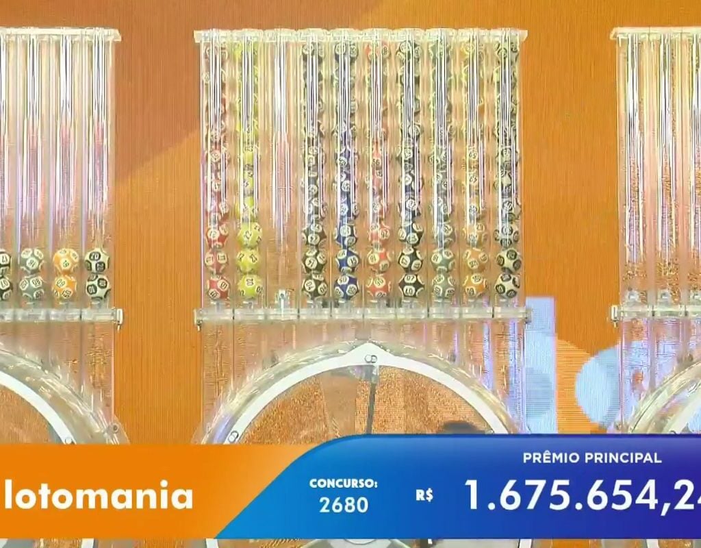 Lotomania 2680: sem acertos, prêmio aumenta para R$ 2,4 milhões. Foto: Reprodução Canal Youtube Caixa