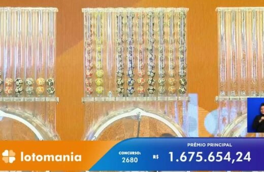 Lotomania 2680: sem acertos, prêmio aumenta para R$ 2,4 milhões. Foto: Reprodução Canal Youtube Caixa