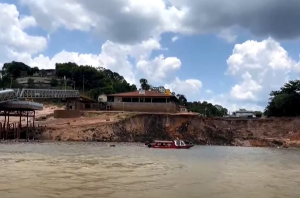 Manacapuru tem novo deslizamento - Foto: Reprodução/TV Norte