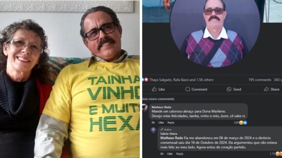 Dono do meme "tainha, vinho e muito sexo" anuncia separação. Foto: Reprodução X