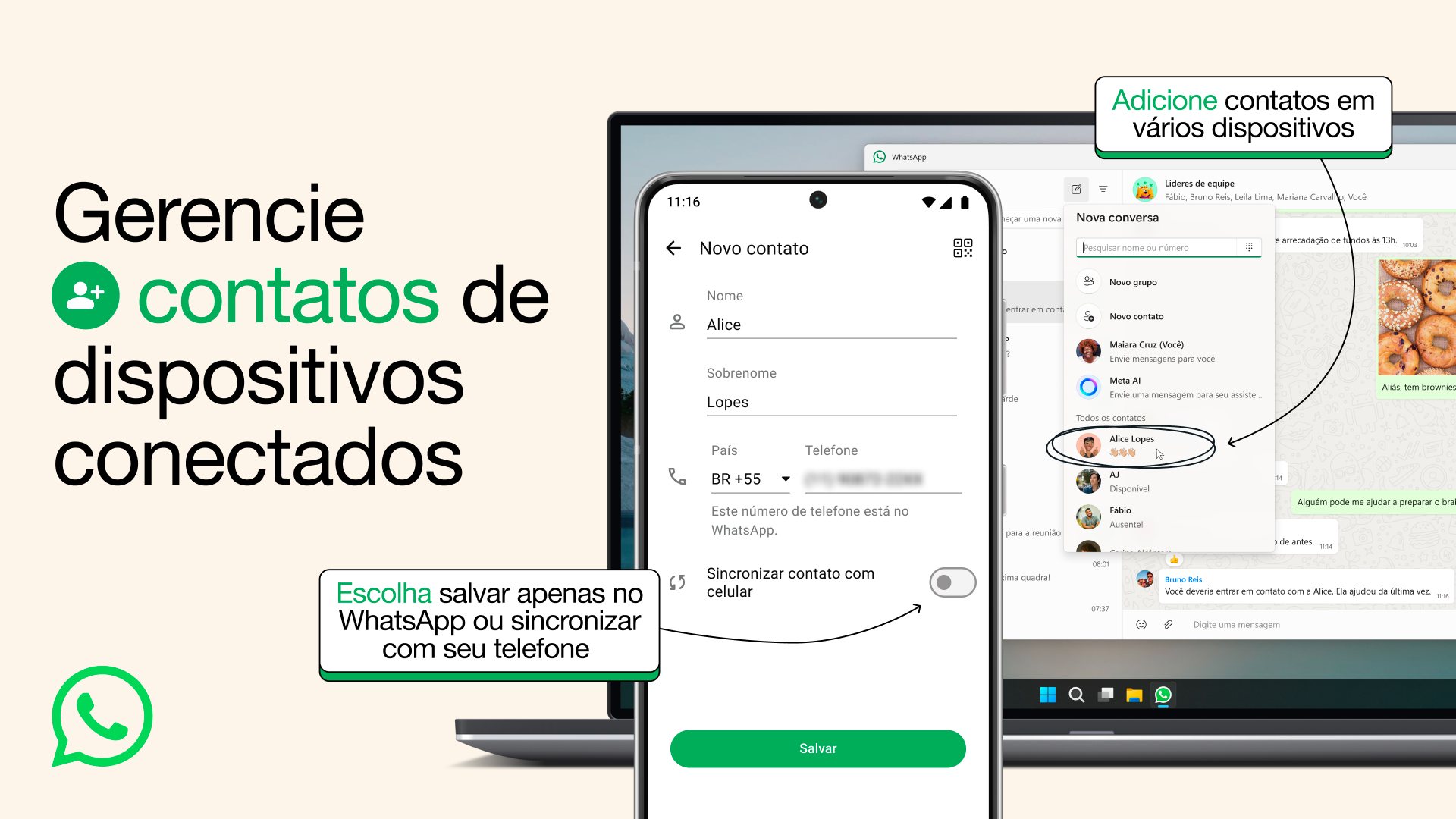 whatsapp web salvar contatos