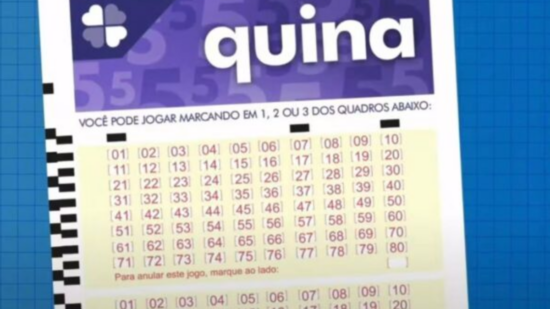 Quina 6583: sem vencedor, prêmio acumula em R$ 3 milhões. Imagem: Divulgação/Caixa Econômica Federal