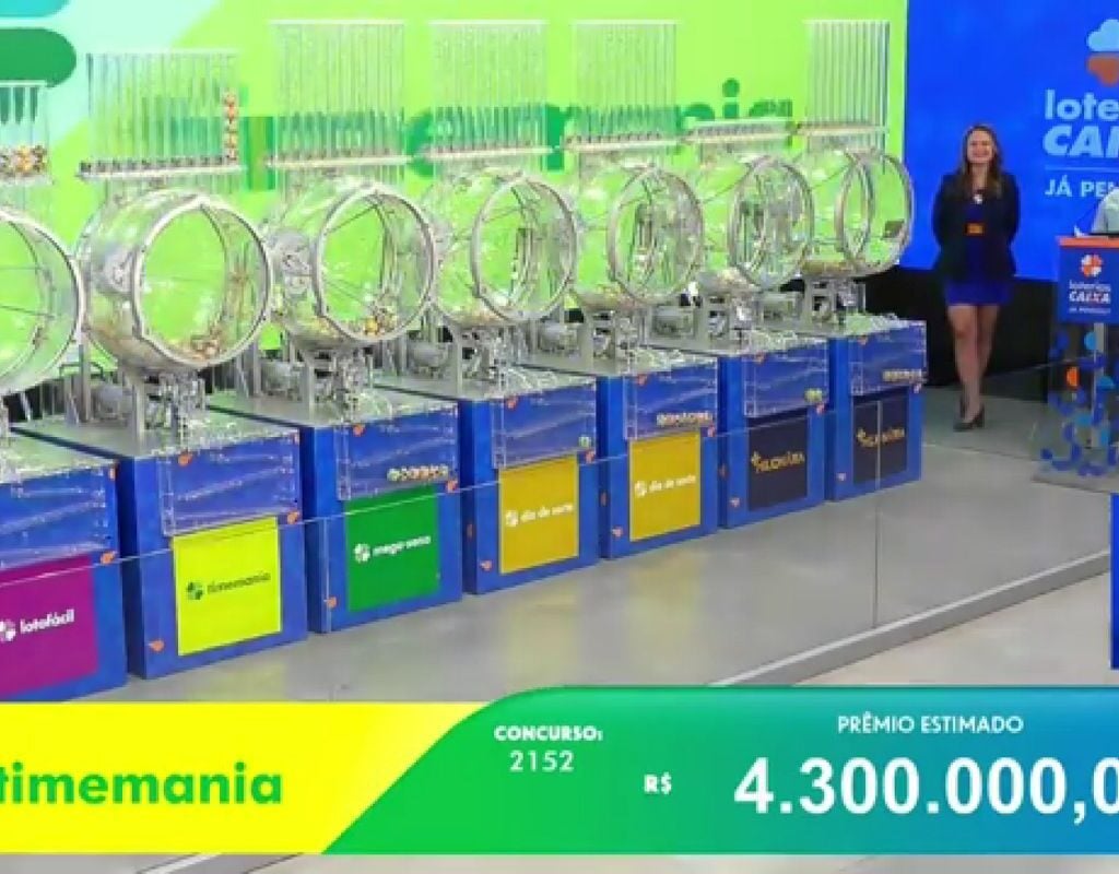 Timemania 2152: sem vencedor, prêmio atinge R$ 4,6 milhões. Foto: Reprodução Canal Youtube Caixa