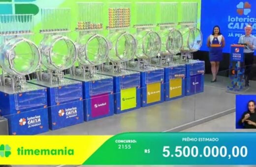 Timemania 2155: sem vencedor, prêmio atinge R$ 5,8 milhões. Foto: Reprodução Canal Youtube Caixa