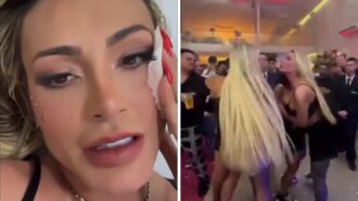 Andressa Urach e Juju Ferrari brigam em evento em São Paulo. Reprodução: Redes sociais