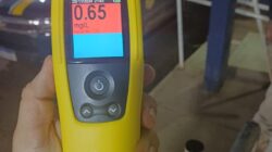 Etilômetro marcou 0.65 miligramas de álcool por litro de ar expelido pelos pulmões - Foto: Divulgação/PRF Tocantins