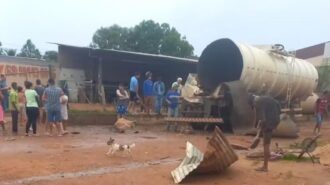 A explosão de um tanque na cidade de Vilhena resultou na morte de um adolescente - Foto: Reprodução