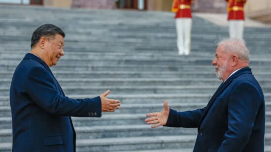 Xi Jinping desembarcou na capital federal na tarde de terça-feira. (19) - Foto: Ricardo Stuckert/PR