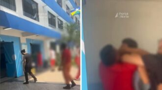 Policial militar agride estudante em escola de Porto Velho - Foto: Reprodução TV Norte Rondônia