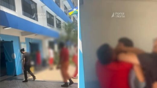 Policial militar agride estudante em escola de Porto Velho - Foto: Reprodução TV Norte Rondônia