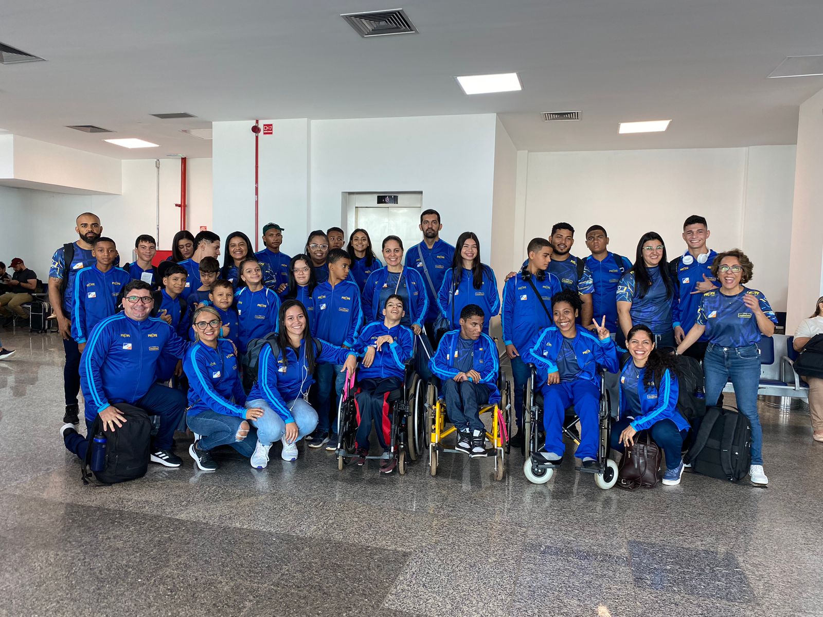 Segundo grupo de paratletas tocantinenses a chegar na capital paulista é formado estudantes de Palmas, Araguanã, Xambioá, Dianópolis, Porto Nacional e Guaraí - Foto: Mari Rios/Governo do Tocantins