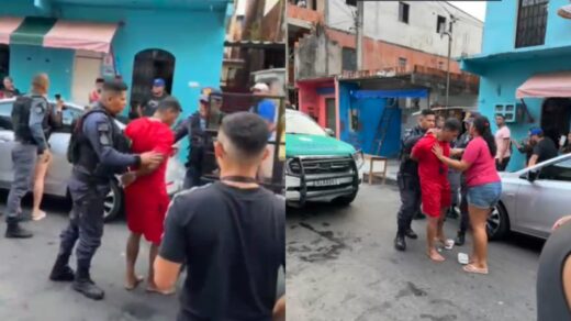 preso por perturbação em Manaus; vídeo mostra arma