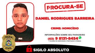 Daniel Rodrigues continua sendo procurado pela polícia - Foto: DICOM SSPTO