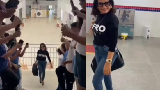 VÍDEO: Professora é aclamada em colégio na Bahia após acertar tema da redação do Enem. Foto: instagram @hugogloss