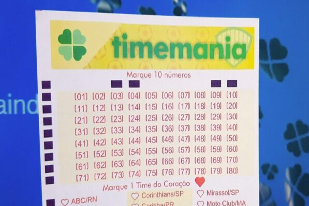 Timemania de hoje, quinta-feira (28/11), concurso 2173; prêmio chega a R$ 12 milhões. Foto: Arquivo Portal Norte