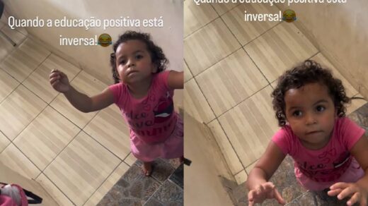 VÍDEO: Menina de 3 anos viraliza ao aplicar "educação positiva" na mãe após fazer arte