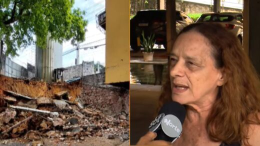 Muro desaba condomínio Manaus