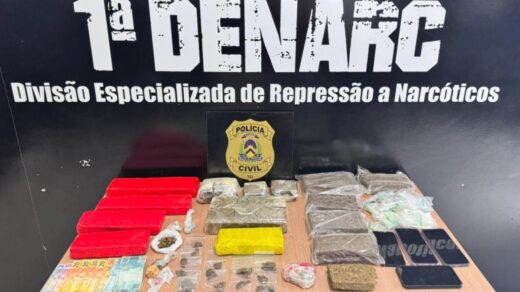 Polícia apreendeu mais de 10 kg de maconha e quantia em dinheiro - Foto: Alessandro Ferreira/Agência Tocantins