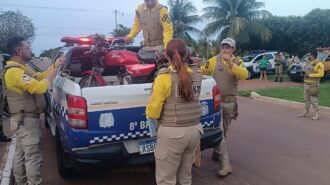 Moto foi apreendida durante ação conjunta de fiscalização - Foto: Ascom/Detran Tocantins