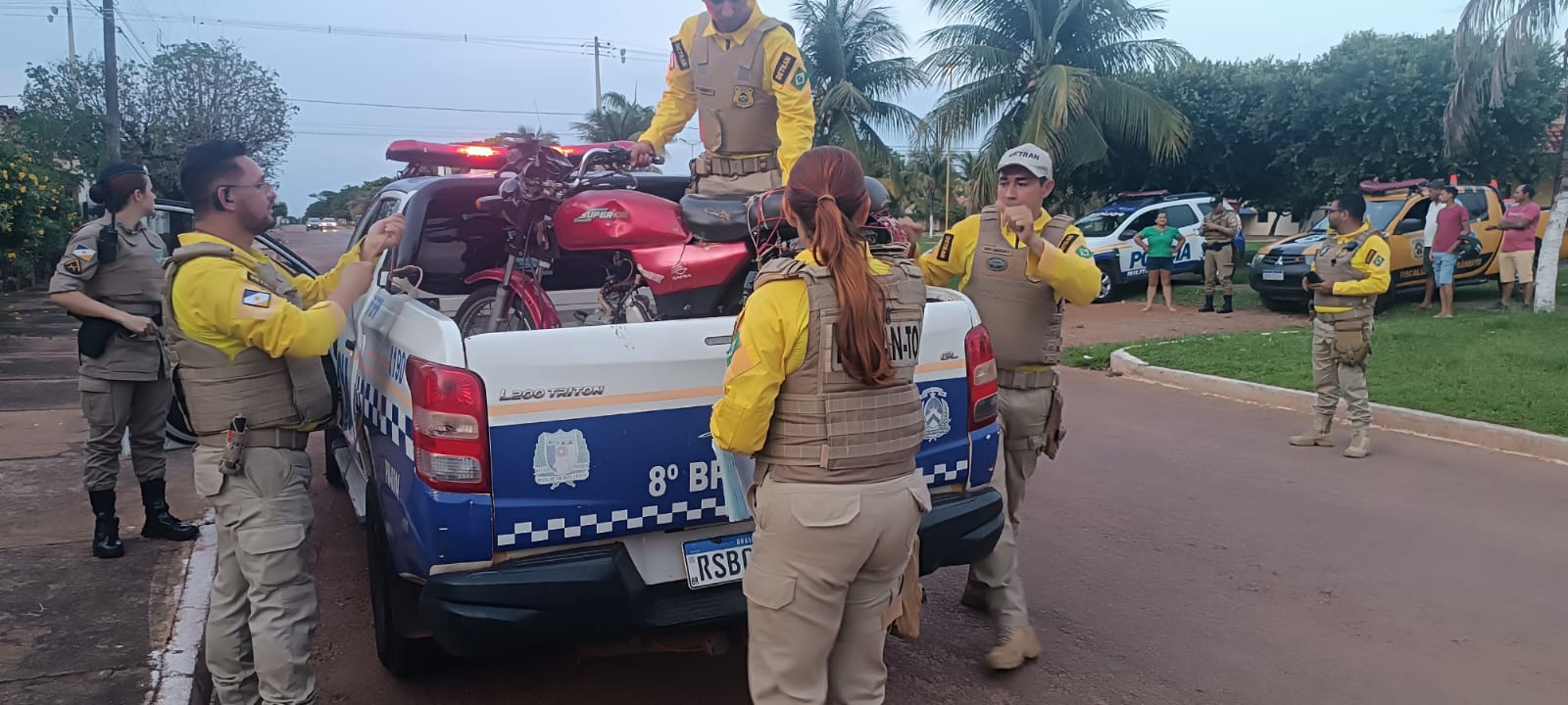 Moto foi apreendida durante ação conjunta de fiscalização - Foto: Ascom/Detran Tocantins