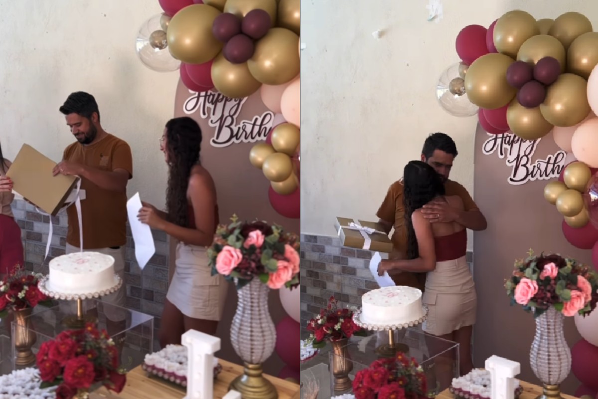 VÍDEO: jovem surpreende padrasto com pedido de adoção no aniversário de 18 anos. Foto @lylian_kelly