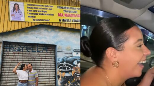 Pai homenageia filha médica com faixa na comunidade: "A favela venceu". Foto: @nathaliacorfe