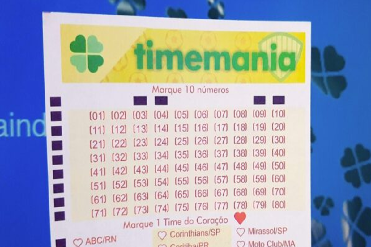 Timemania de hoje, quinta-feira (05/12), concurso 2176; prêmio chega a R$ 13,3 milhões. Foto: Arquivo Portal Norte