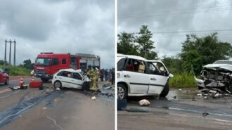 Três pessoas da mesma família morrem em acidente na RO-010, em Rolim de Moura (RO) - Foto: Reprodução redes sociais