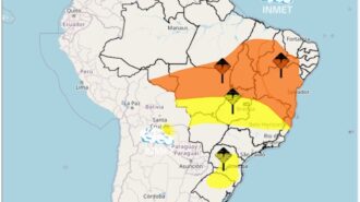 Mapa de avisos meteorológicos do INMET traz alerta laranja para o Tocantins - Foto: Reprodução/portal Inmet