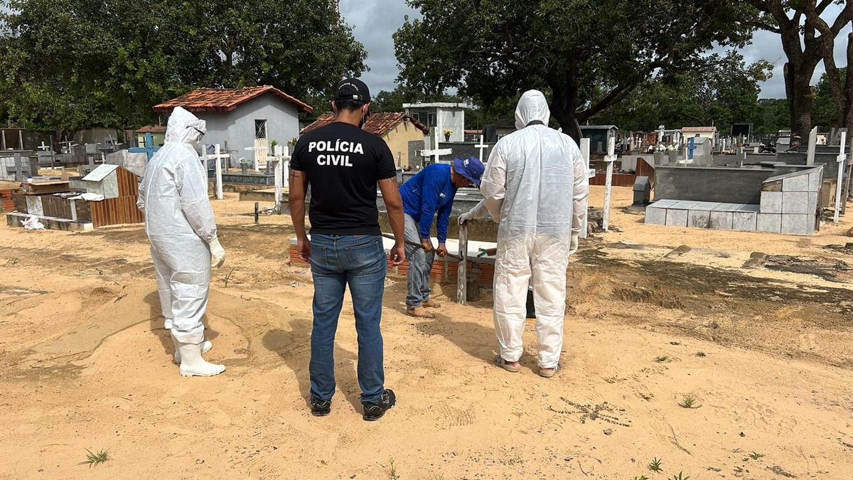 A Polícia Civil do Tocantins (PCTO) realizou, na manhã desta sexta-feira (10), a exumação do corpo de um homem de 44 anos - Foto: DICOM SSP TO