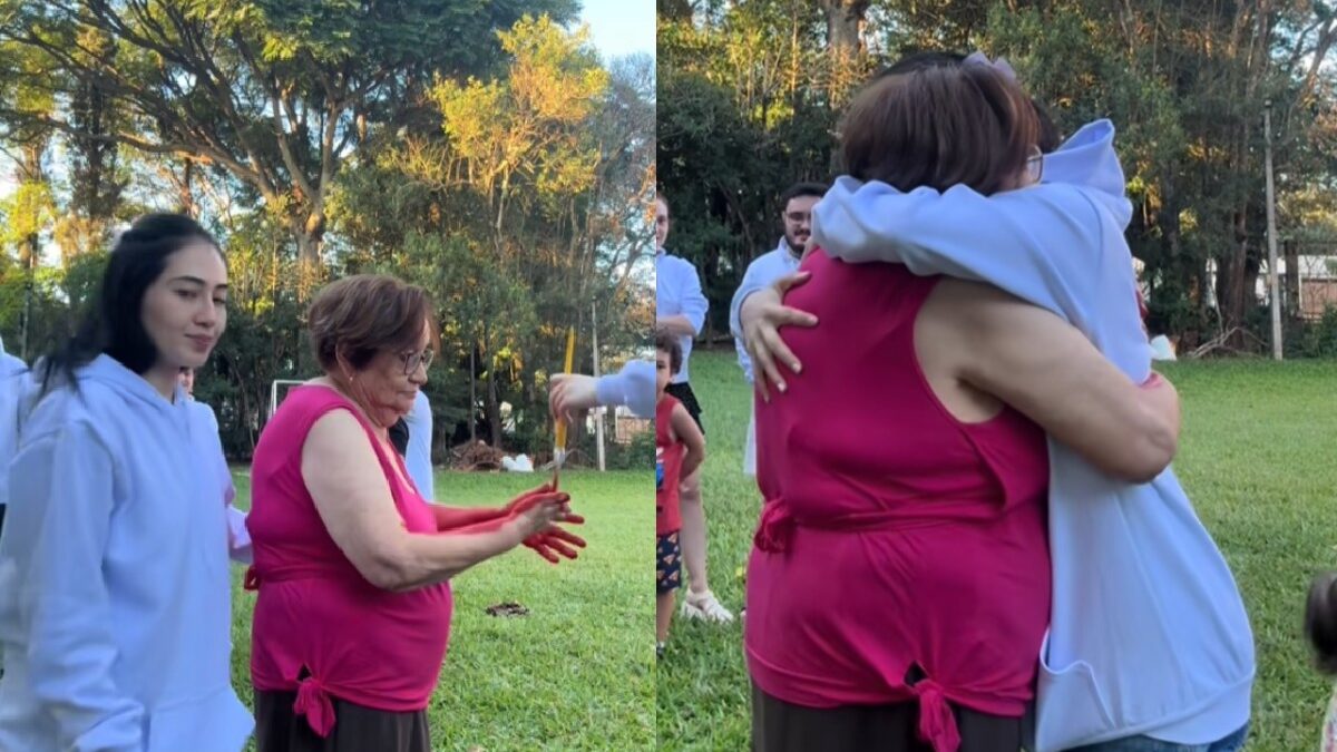 VÍDEO: netos eternizam abraços da avó em moletons e viralizam. Foto: @japienha