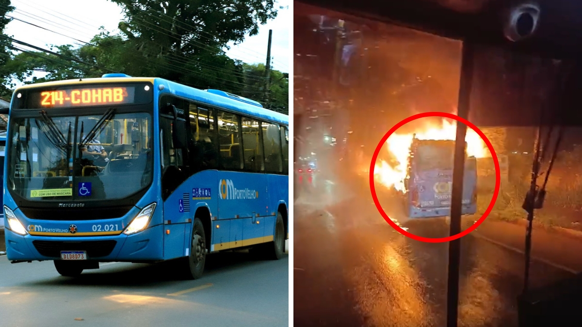 Ônibus podem ser paralisados após ameaças de novos ataques de incêndio - Foto: Reprodução TV Norte Rondônia