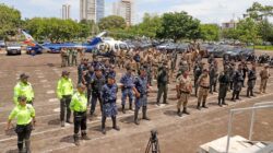 A ação conta com os agentes das Polícias Civil e Militar e com reforço do helicóptero do Grupamento Aéreo da Polícia Militar do Tocantins (Graer) - - Foto: Adilvan Nogueira/Governo do Tocantins