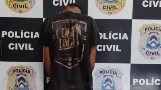 A Polícia Militar do Tocantins (PMTO) realizou a prisão, na manhã desta sexta-feira, um homem de 24 anos após denúncia sobre uma pichação - Foto: Divulgação SSP / Governo do Tocantins